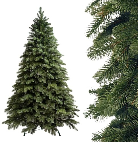 SMEREKA® Konstgjord Julgran 230 cm - Naturtrogen Sprutgjuten 100%, Tillverkad i EU - Konstgjord Gran med Metallställning - Artificial Christmas Tree
