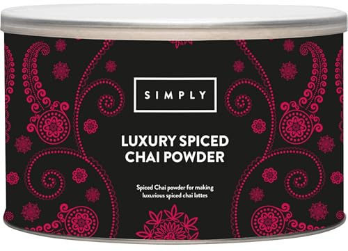 Simply Luxury Spiced Chai Powder, Rich Aromatic Blend Chai Powder for Latte, Just Add Milk, Suitable for Vegetarians, Halal & Nut Free, 1kg
