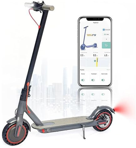 EMOKO Patinete Electrico, 25km/H de Velocidad MAX, 30km de AutonomíA MáXima, NeumáTicos Macizos de Panal de 8,5 Pulgadas, Carga MáXima 100kg, Patinete Electrico para Adultos