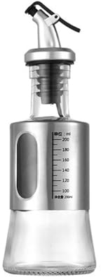 Unusverum Oil Dispenser 200ml/7OZ, Olive Oil Bottle for Kitchen Vinegar Bottle with Funnel and Labels, Easy to Fill and Leak-Proof Lead-Free Glass Olive Oil Dispenser for Oil Soy Sauce Vinegar