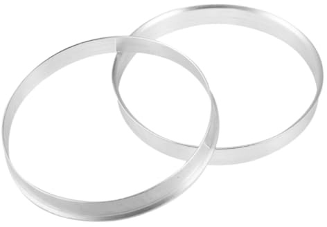 Centradores De Llantas 4 Uds. Anillos céntricos de cubo de rueda de aleación de aluminio for coche en tono plateado ID de orificio central 72,6mm/2,86 OD 74,1mm/2,92 Anillos Centradores Llantas