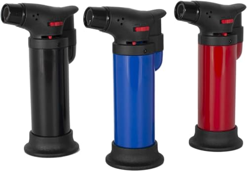Pack de 3 Soplete Butano Multiuso para Cocina, Camping y Manualidades, Mini Quemador de Gas