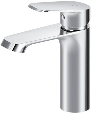 Waschtischarmatur Chrom Einhebelmischer, Wasserhahn Bad, Waschbecken Armatur Badezimmer, Mischbatterie Badarmatur, AM.PM Func F8F02100