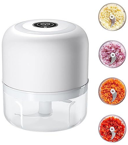 Mini matberedare 100 ml mini mathackare med 2 USB-laddning elektrisk vitlökshackare liten matberedare matkvarn bärbar för lök kött barnmat