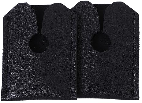 Vaguelly 2pcs Head Cover Protective Leather Sleeve for Head Storage Bag Portable Bag Safety Protector for Beard Blade and Shaving