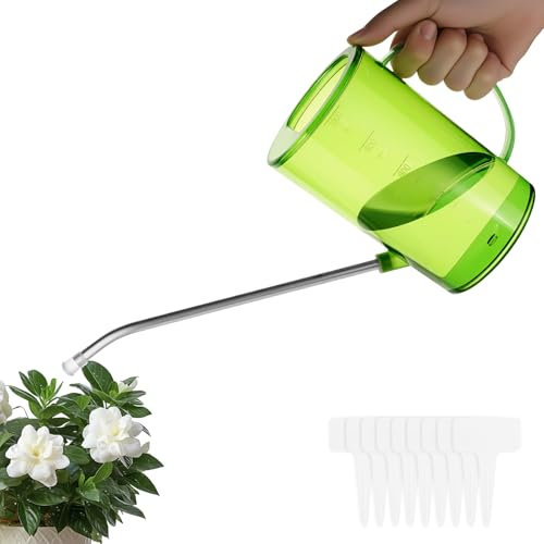 AOOSU Indoor Annaffiatoio, 1L Piante Moderno Annaffiatoio, Pianta Annaffiature con Beccuccio Lungo Lnnaffiatore Giardino, per Interno, Giardino, Bonsai, Casa (Verde Militare)