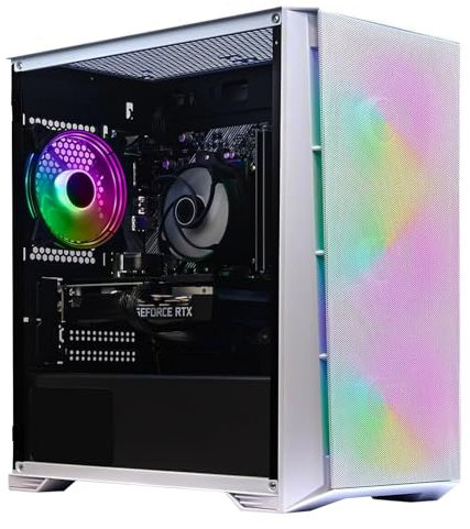 ADMI Gaming PC - AMD Ryzen 5 5500 - NVIDIA RTX 3050 8GB GDDR6-16GB 3200MHz DDR4-1TB NVMe - X= Airflow RGB (White) - WiFi - No Operating System