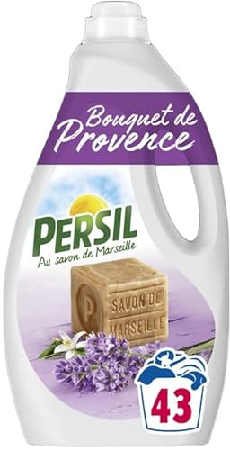 Persil - Lessive Liquide Bouquet de Provence – Parfum au extraits naturels de lavande & au Savon de Marseille - Encore Plus Efficace Même à Froid - Testée Dermatologiquement - 43 Lavages