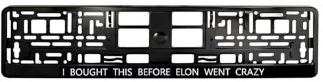 Number Plate Holder, ABS Universal Number Plate Surround with Car Stickers, Strong Weather Resistance, Surround Frame for Caravan, Van and Trailer