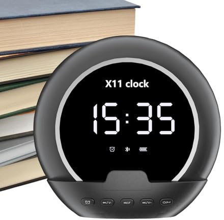 Sveglia con altoparlante wireless, sveglia digitale intelligente, altoparlante wireless, lettore audio da campeggio all'aperto per casa e viaggio