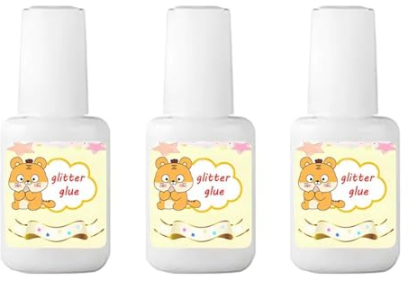 Body Glue for Glitter Tattoos,Face Glitters Body Gel,Skin Glue for Chunky Glitter Makeup, 3PCS 10ml,Odourless & Non Toxic, for Parties, Carnival, Christmas, Cosplay, Halloween