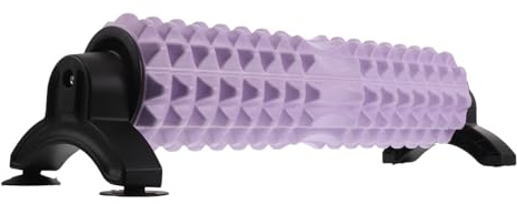 Mikikit Rouleau en Mousse Solide 45 Cm Violet pour Récupération Musculaire, Massage Corporel et Pilates, Outil Fitness pour Exercices du Dos et Stretching Yoga
