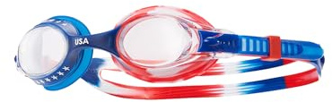 TYR Kids Swimple Swim Goggle, Clear/Red/Navy