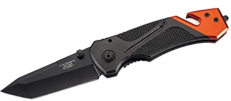 Herbertz Messer Rettungsmesser, AISI 420 Stahl, Tanto-Klinge, grau, M, 1010119810