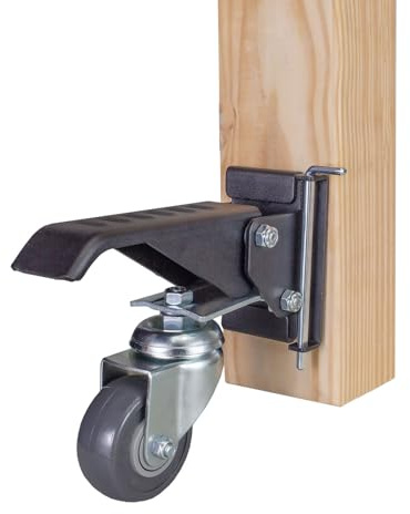 POWERTEC 17002V 17002 arbetsbänkshjul med snabbkopplingsplattor, 4 set, svart