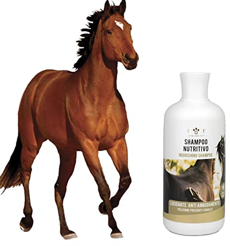 Natürliches nährendes Shampoo für Pferde, 500ml - Beseitigt Schmutz und nährt das Fell - Geeignet für alle Arten von Manti, Linea 101
