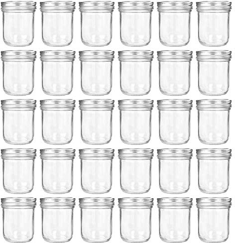 6oz Mason Jars Glass Jelly Jars, Canning Jars With Regular Lids,30 Pack