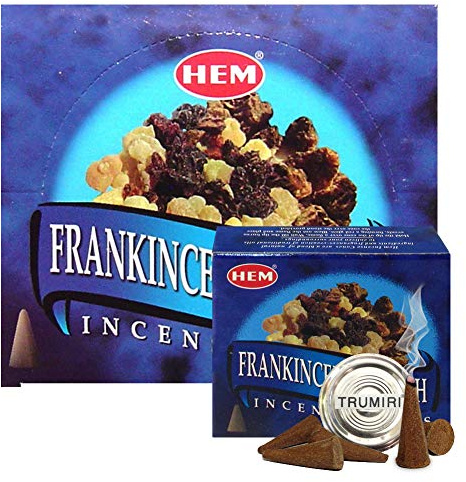 Frankincense and Myrrh Incense Cones and Cone Incense Burner Bundle Insence Insense Hem Incense