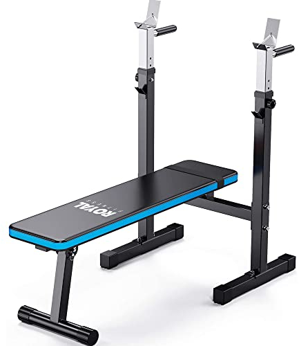 JX FITNESS Verstellbare Hantelbank mit Hantelablage zusammenklappbar, Hantelbank mit Dip-Station für Zuhause, Krafttraining, multifunktionale Trainingsbank