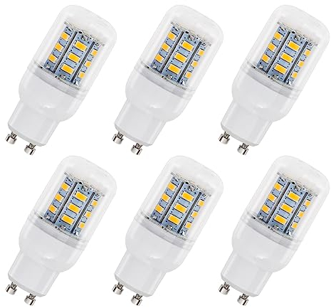 SCNNC LED Leuchtmittel GU10 Röhre 4W 230V, 400LM Neutralweiß 4000K, Nicht Dimmbar, Ersatz 40W Halogenlampen, 24 SMD 5730 LED GU10 Röhre für Deckenleuchte, Wandleuchte, 6 Stück