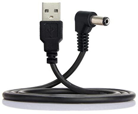 CY USB 2.0 A Type Male to Right Angled 5.5 x 1.5mm DC 5V Power Plug Barrel Connector 90 Degree Charge Cable