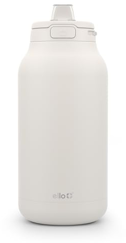 Ello Hydra 64oz Half Gallon Vacuum Insulated Stainless Steel Jug, Cream