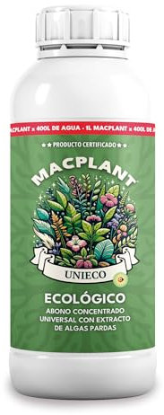 Jetplant Unieco Abono Ecológico Líquido Concentrado – Rinde 400L, Certificado Ecológico, Ideal para Jardines, Huertos y Cultivo Profesional