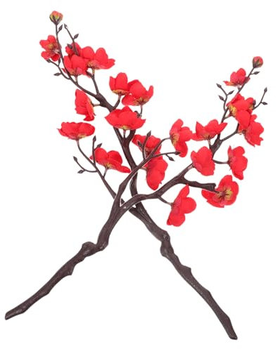 NULYLU 2pièces Fleur De Prunier Artificielle Branche Décorative pour Table Et Vase Lot de Branches De Fleurs De Prunier Artificielles