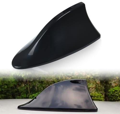 Antenna Pinna Squalo Universale per Auto, Antenna per Autoradio, Sostitutiva dell'Antenna Universale con Forte Funzione di Ricezione (Nero)