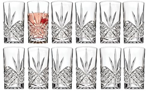 Godinger Dublin Crystal Highball Glasses, Set of 12