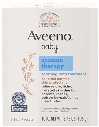Aveeno J&J598755 lugnande babybadbehandling, engångsbruk, 5-pack