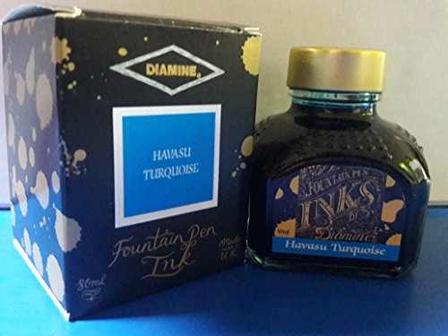 Diamine 80ml Havasu Turquoise fountain pen ink bottle