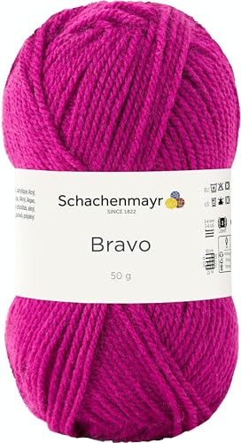 Schachenmayr Bravo 9801211-08339 himbeere Handstrickgarn, Häkelgarn