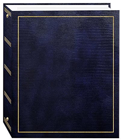 Pioneer Photo Albums Magnetic Self-Stick 3-Ring Photo Album 100 Pages (50 Sheets), Navy Blue
