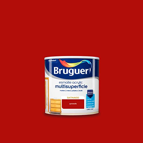 Bruguer Acrylic Multisuperficie Esmalte al agua Satinado Granada 250 ml