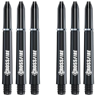 RED DRAGON Crossfire Carbon Fibre Intermediate Dart Shafts - 2 Sets Per Pack (6 Dart Shafts in Total)