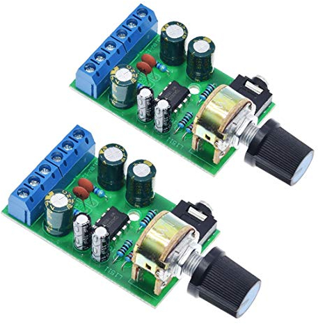 HiLetgo 2pcs TDA2822M DC 1.8-12V 2.0 Channel Stereo Amplifier Mini AUX Audio Amplifier Board Module AMP for Arduino