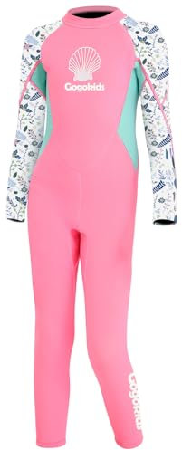 Gogokids Combinaisons Humides pour Filles, Maillot de Bain pour Enfants Une Pièce Combinaisons de Plongée Thermique 2.5mm Néoprène Vêtements Anti-UV