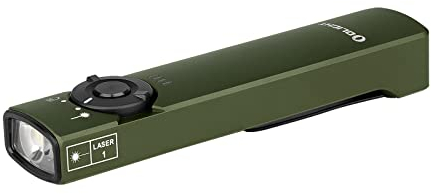 OLIGHT Arkfeld, Linterna EDC doble luz y puntero verde, 1000 lm, Carga Magnética USB (NEGRA)
