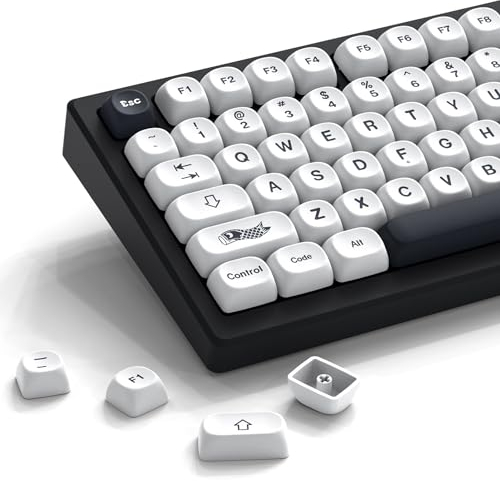 Womier PBT-Tastenkappen, 75 Prozent, MOA-Tastenkappen, Farbstoff-Sublimation, benutzerdefiniertes Tastatur-Tastenkappen-Set für 61/64/68/84/87/100/104/108 Cherry MX mechanische Tastatur, japanischer