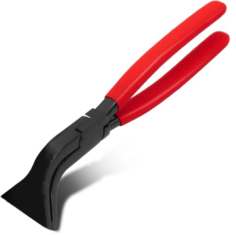 Alicates de Plegado Alicate para 45° Doblar Chapa Herramienta de Techado con Mango Antideslizante, Ancho de Boca 60 mm para Alisar Chapas(Rojo 45°)
