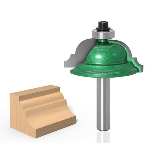 1pcs Multi-Profile Molding Router Bit 8mm Shank Woodwork Cove Bit With Bearing Dovetail Router Bit Cutter ( Size : 8x40mm )