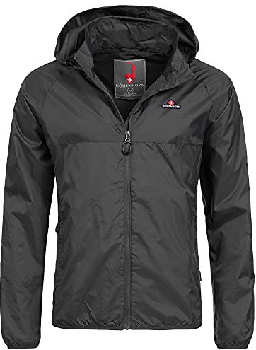 Höhenhorn Rigi Herren Regen Jacke Outdoor Rain Freizeitjacke Schwarz 4XL