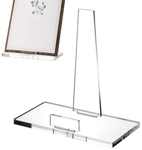 Supporto per libri, espositore per libri, in acrilico trasparente, per cartoline, opere d'arte, piatti, collezionisti, decorativo, per scuole e biblioteche