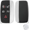 Jaguar Key Card Case Replacement, 5 Button Car Key Fob Cover Accessories For Jaguar XEL XF, Range Rover Evoque, Discovery 4, Velar, Freelander 2, keyring protector With Battery CR2032