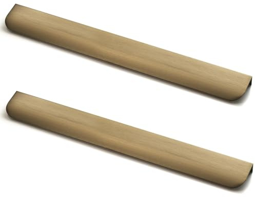 SYZOW 6 stycken dolda lådhandtag guld möbelhandtag aluminium längd 250 mm, hålcentrum 192 mm