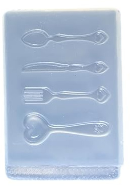 Moule réutilisable en silicone pour cuillère et fourchette - Moule en silicone pour résine créative et fabrication de cadeaux - Moule à couverts en silicone pour époxy