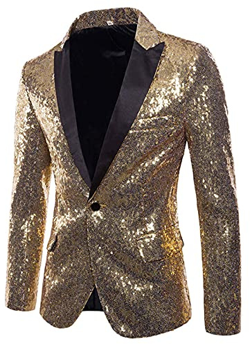 Generisk glitter kavaj herr glitter outfit kavaj sportig fest glitter kostym paljetter kostym smal passform prestanda kostym glitter blazer smoking jacka vinter varm julblazer
