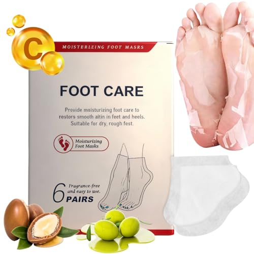 6 Pares Mascarilla Pies nutritivas Y Suavizantes, Para Eliminar Callosidades, Calcetines Peeling E Hidratantes Con Manteca De Karité Y Vitamina E, Para Pies Secos Y Agrietados