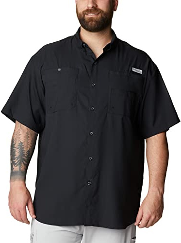 Columbia Men's Tamiami 2 Short Sleeve Shirt, Short Sleeve Shirt, Black, Medium